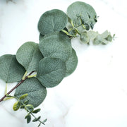 14 Stems 12" Artificial Eucalyptus Faux Leaves Sprays - Green ARTI_GRN_13_01