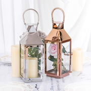 14" tall Metal Lantern Candle Holder