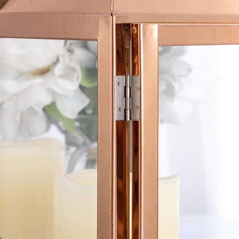 14" tall Metal Lantern Candle Holder