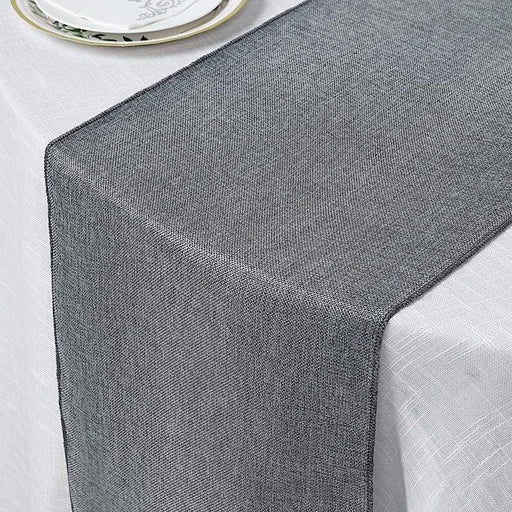 14"x108" Faux Burlap Polyester Table Runner