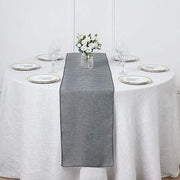 14"x108" Faux Burlap Polyester Table Runner