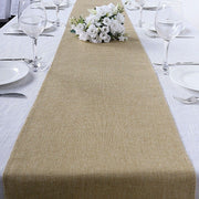 14"x108" Faux Burlap Polyester Table Runner