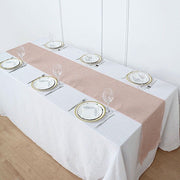 14"x108" Faux Burlap Polyester Table Runner