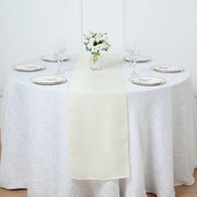 14"x108" Faux Burlap Polyester Table Runner