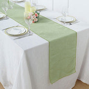 14"x108" Faux Burlap Polyester Table Runner RUN_JUTE03_SAGE