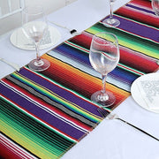 14"x108" Mexican Table Runner with Tassels Fiesta Party Linens - Assorted RUN_FSTA_PURP