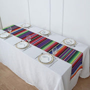 14"x108" Mexican Table Runner with Tassels Fiesta Party Linens - Assorted RUN_FSTA_PURP