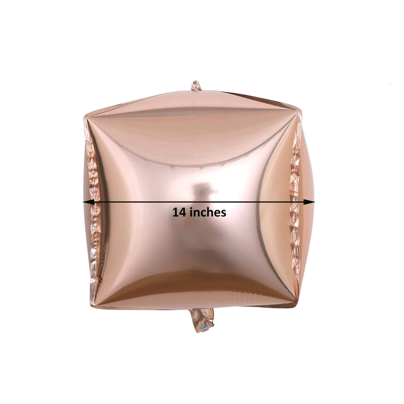 14"x14" 4D Cube Mylar Foil Balloon - Black