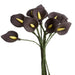 144 Mini Clay Calla Lilies Flowers - Chocolate Brown FLO_4691_CHOC