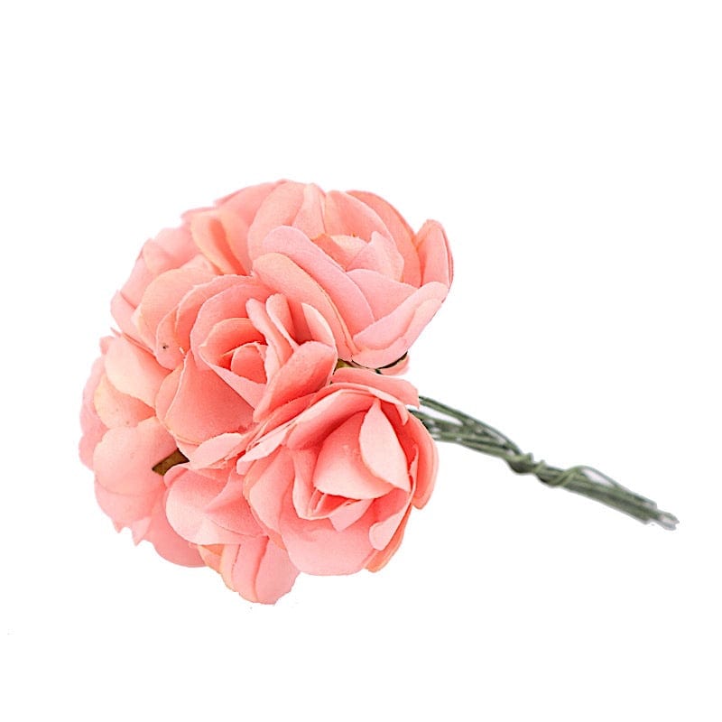 144 Mini Paper Roses Craft Flowers