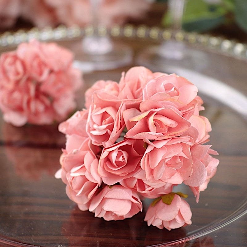 144 Mini Paper Roses Craft Flowers