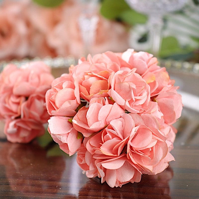 144 Mini Paper Roses Craft Flowers