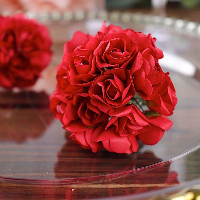 144 Mini Paper Roses Craft Flowers