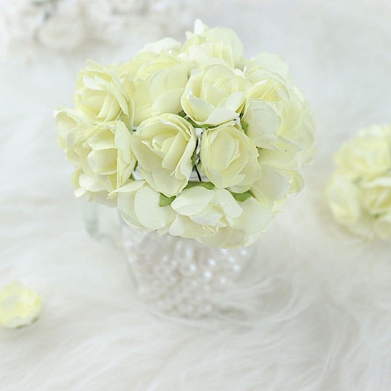 144 Mini Paper Roses Craft Flowers