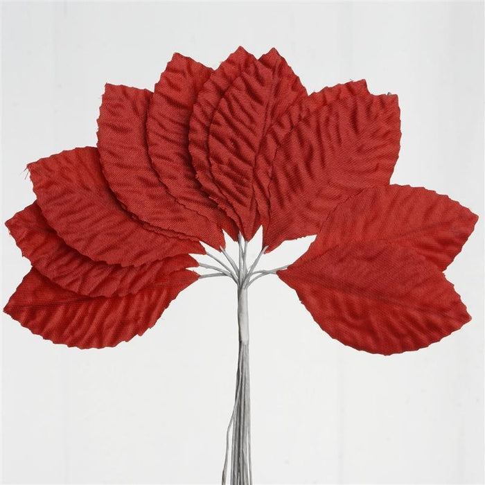 144 Silk Craft Leaves Wedding Party DIY Decorations FLO_LF20_RED