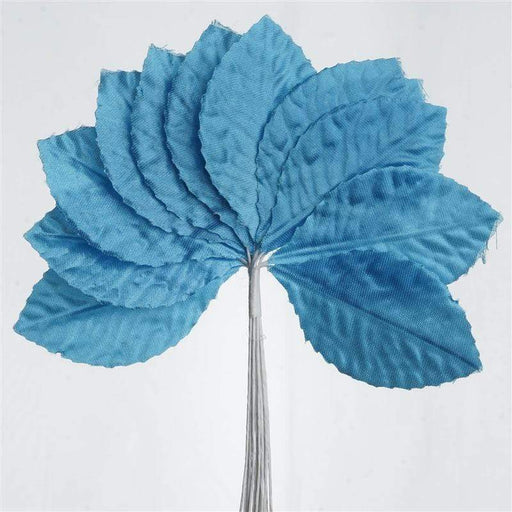 144 Silk Craft Leaves Wedding Party DIY Decorations FLO_LF20_TURQ