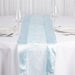 14x108" Embroidered Table Runner Wedding Decorations RUN_EMB_BLUE