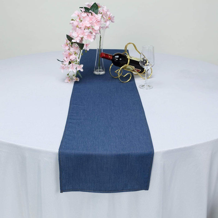 ATELIER SAUCIER Linen Table Runner - Tie Dye Denim | Garmentory