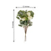 15" Artificial Seeded Eucalyptus Leaves and Silk Roses Bouquet - Green and Ivory ARTI_GRN_10_IVR