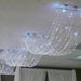 15 ft Ceiling Drape Curtain Crystal Beaded Backdrop - Iridescent BKDP_CEIL_CLR_15