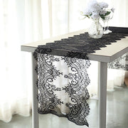 15" x 117" Premium Lace Table Runner with Scalloped Edges