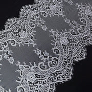 15" x 117" Premium Lace Table Runner with Scalloped Edges