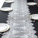 15" x 117" Premium Lace Table Runner with Scalloped Edges RUN_LACE02_IVR