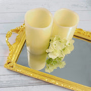 15"x10" Metallic Rectangular Mirrored Vanity Serving Tray CHRG_TRAY011_16_GOLD