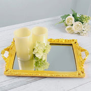 15"x10" Metallic Rectangular Mirrored Vanity Serving Tray CHRG_TRAY011_16_GOLD
