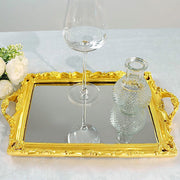 15"x10" Metallic Rectangular Mirrored Vanity Serving Tray CHRG_TRAY011_16_GOLD