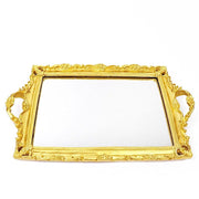 15"x10" Metallic Rectangular Mirrored Vanity Serving Tray CHRG_TRAY011_16_GOLD