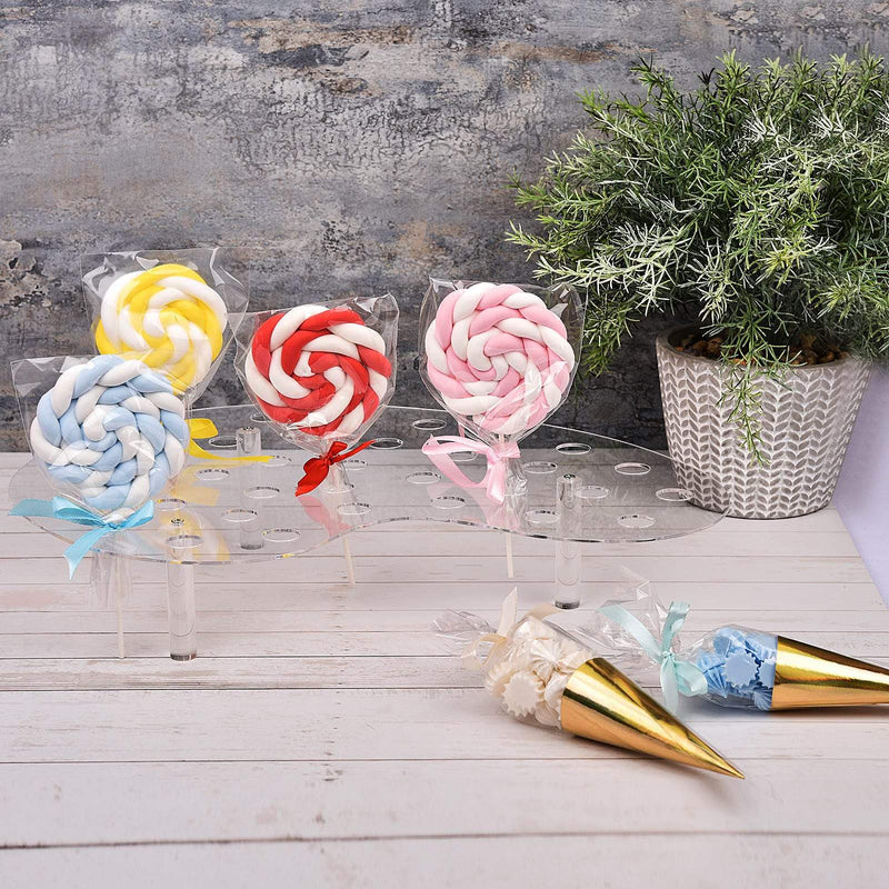 16" Acrylic Mini Ice Cream Cone Holder Party Favor Display Stand - Clear DSP_TR0003_16_CLR