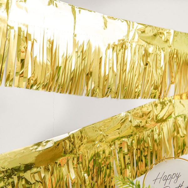 16 feet Metallic Foil Fringe Tassels Hanging Garland - Gold PAP_GRLD_007_GOLD