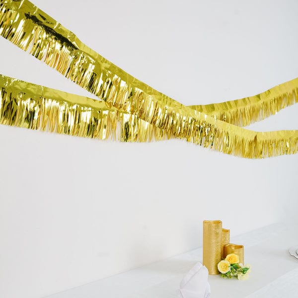 16 feet Metallic Foil Fringe Tassels Hanging Garland - Gold PAP_GRLD_007_GOLD