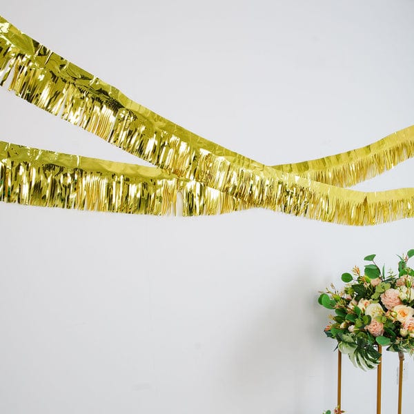 16 feet Metallic Foil Fringe Tassels Hanging Garland - Gold PAP_GRLD_007_GOLD