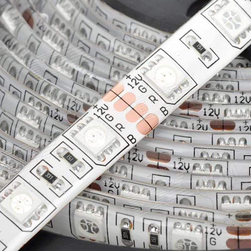 16 ft 300 RGB LED Waterproof Strip Light - White LEDSTR09_WHT