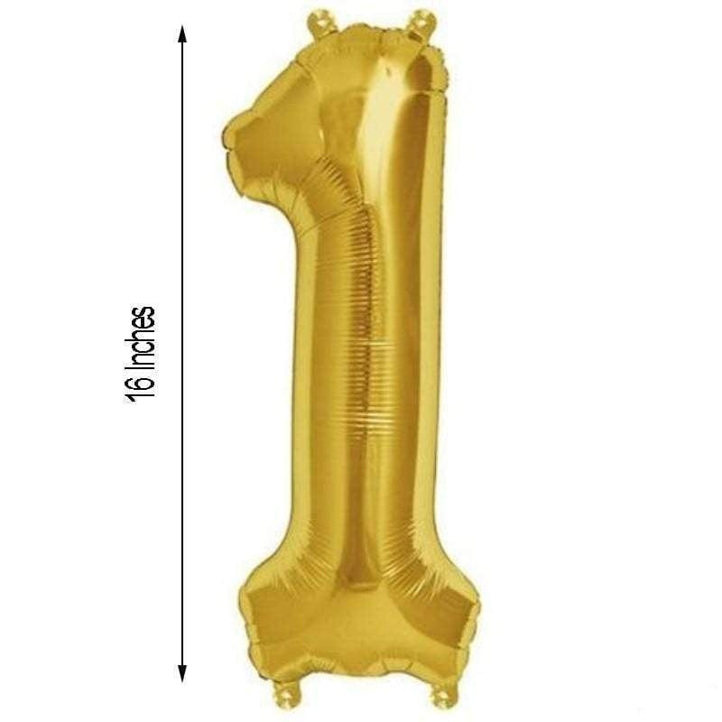 16" Mylar Foil Balloon - Gold Numbers