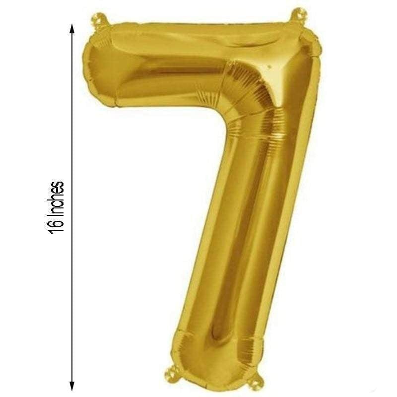 16" Mylar Foil Balloon - Gold Numbers