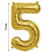 16" Mylar Foil Balloon - Gold Numbers