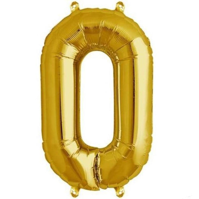 16" Mylar Foil Balloon - Gold Numbers BLOON_16GD_0