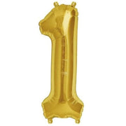 16" Mylar Foil Balloon - Gold Numbers BLOON_16GD_1