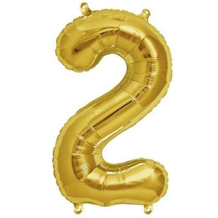 16" Mylar Foil Balloon - Gold Numbers BLOON_16GD_2