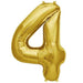 16" Mylar Foil Balloon - Gold Numbers BLOON_16GD_4