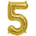 16" Mylar Foil Balloon - Gold Numbers BLOON_16GD_5