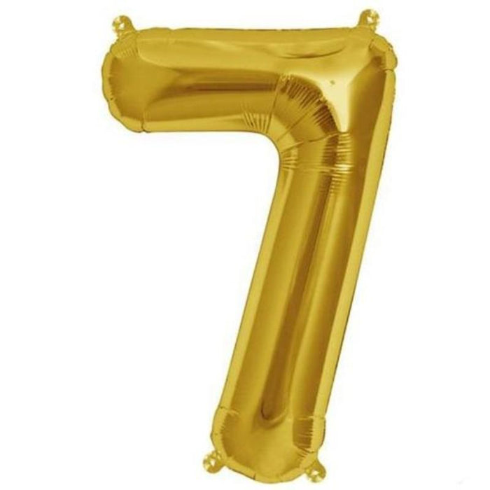 16" Mylar Foil Balloon - Gold Numbers BLOON_16GD_7