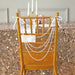 16" Pre-Tied Faux Pearl String Beaded Chiavari Chair Back Garland Sash