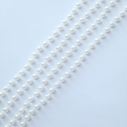16" Pre-Tied Faux Pearl String Beaded Chiavari Chair Back Garland Sash BEAD_GRLD_004_IVR