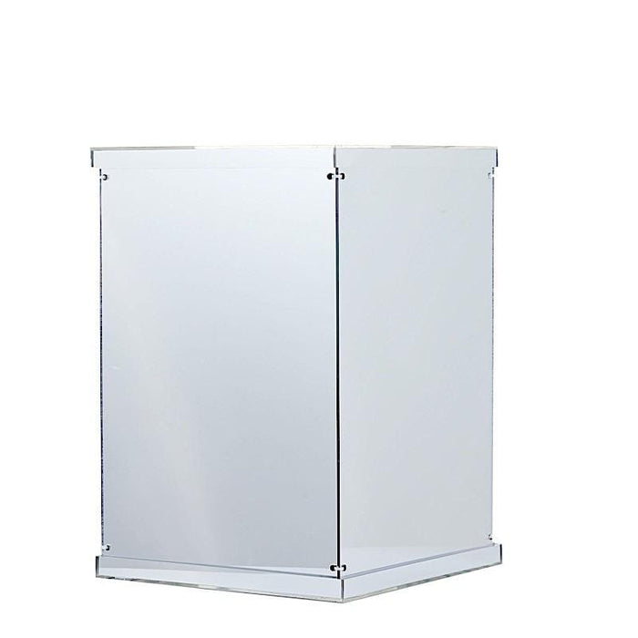 16" tall Acrylic Display Box Centerpiece Pedestal Riser Column PROP_BOX_001_16_SILV