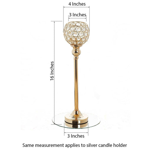 16" tall Beaded Ball Candle Holder Centerpiece