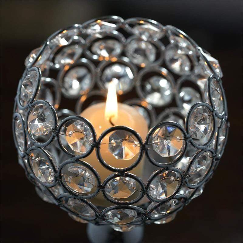 16" tall Beaded Ball Candle Holder Centerpiece